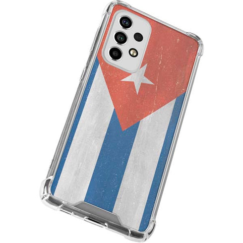 Cuban Flag Distressed Galaxy A53 5G Clear Case